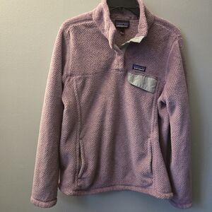 Patagonia Re-Tool Snap Pullover Womens Large Purple Fleece Sweatshirt